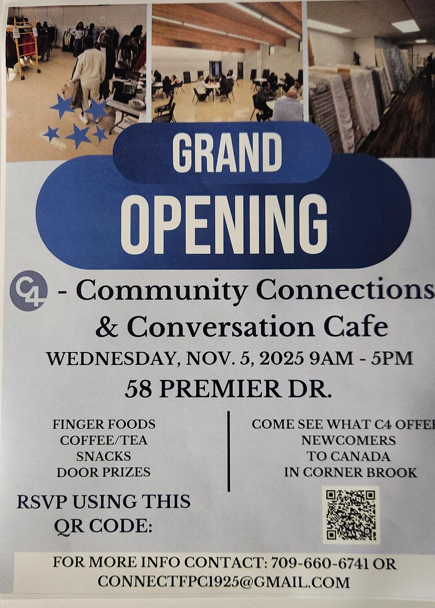 Grand Opening Corner Brook | Community Connections & Conversation Café